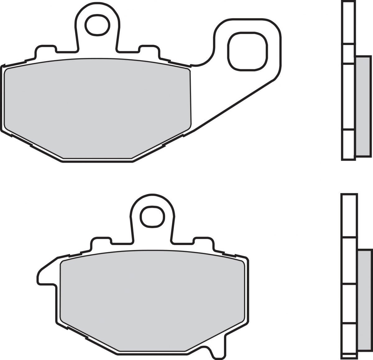 07KA1617 BRAKE PADS ORGANIC GENUINE