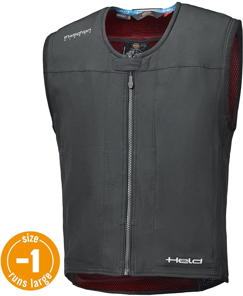 Held EVEST Airbag-WAISTCOAT WITH ZIP & Box BLACK