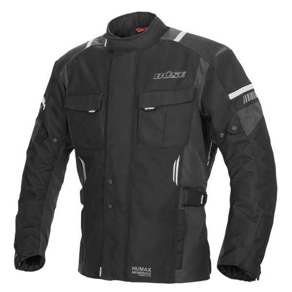 Büse heren motorjas "Breno pro " zwart / grijs