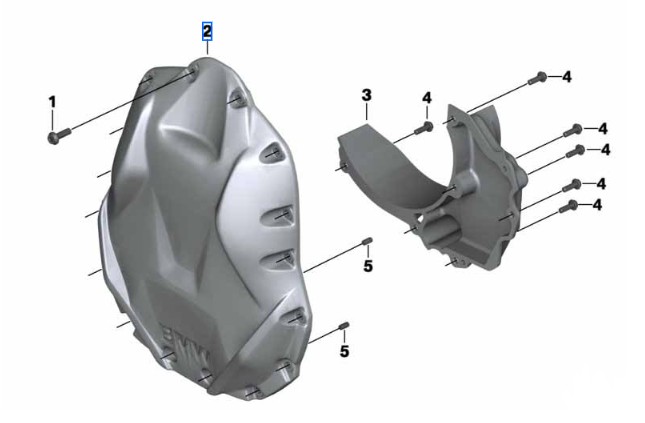 BMW R 1250 Frontdeksel zwart foto 2