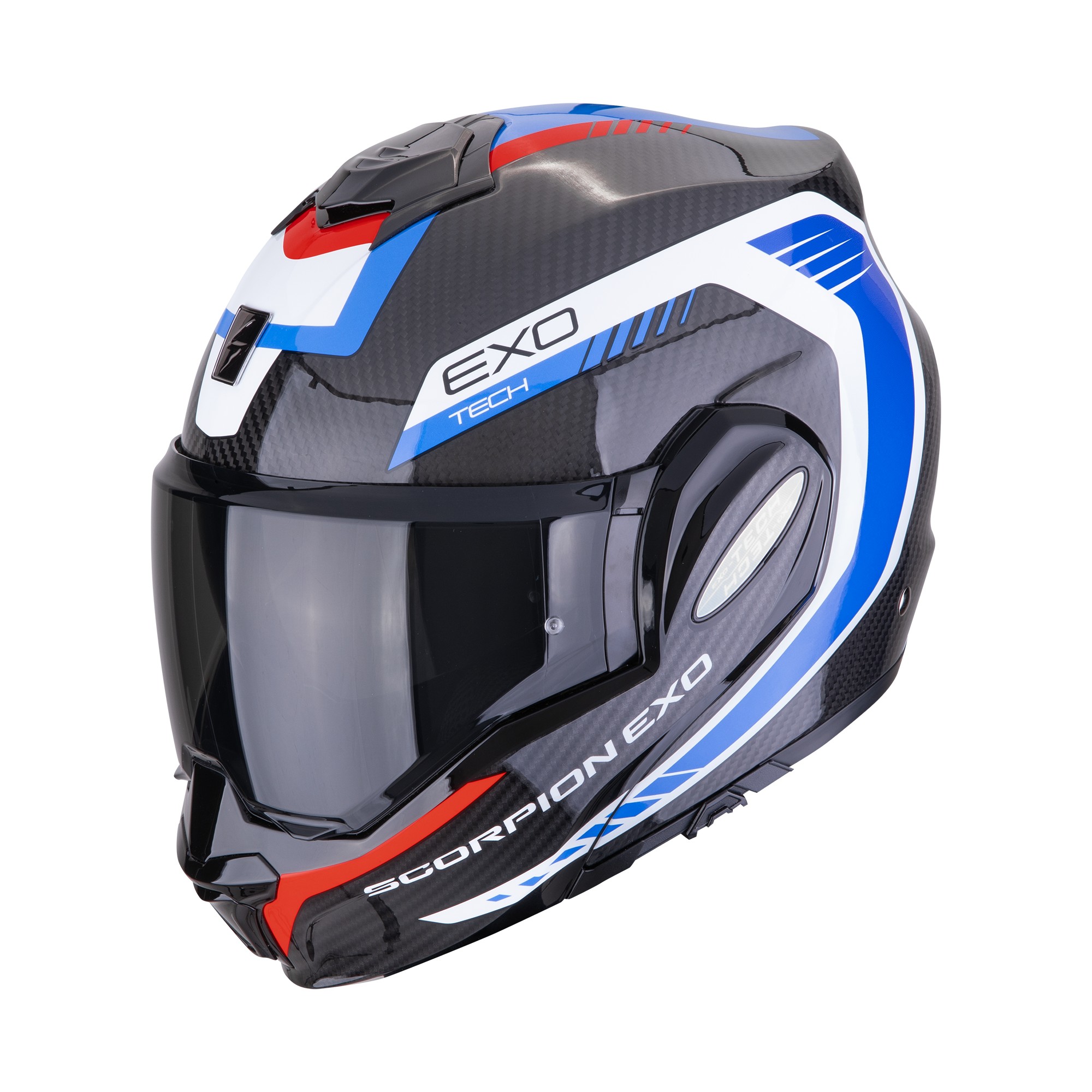 Scorpion Exo-tech evo carbon "Cosy " - zwart / blauw / rood