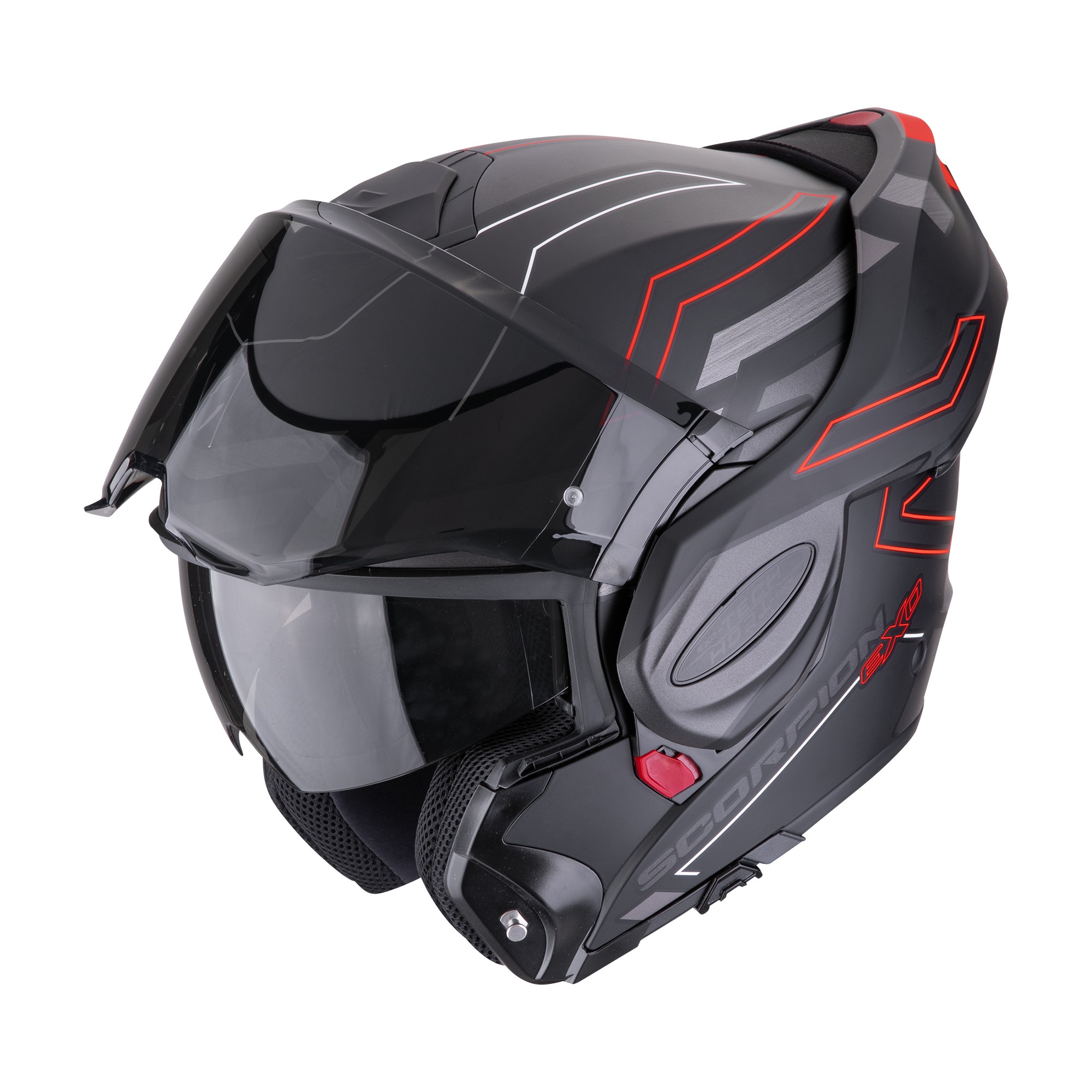 Scorpion Exo-tech evo "Conquer" - mat zwart / rood foto 4