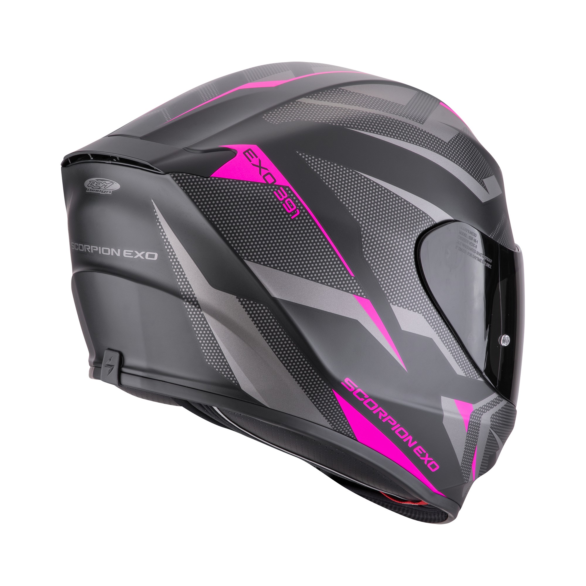 Scorpion Exo-391 "Aaxo" - mat zwart / roze foto 3