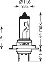 12V 55W H7 PX26D STANDARD