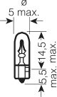 12V 1,2W W2X4,6D STANDARD 10-BOX