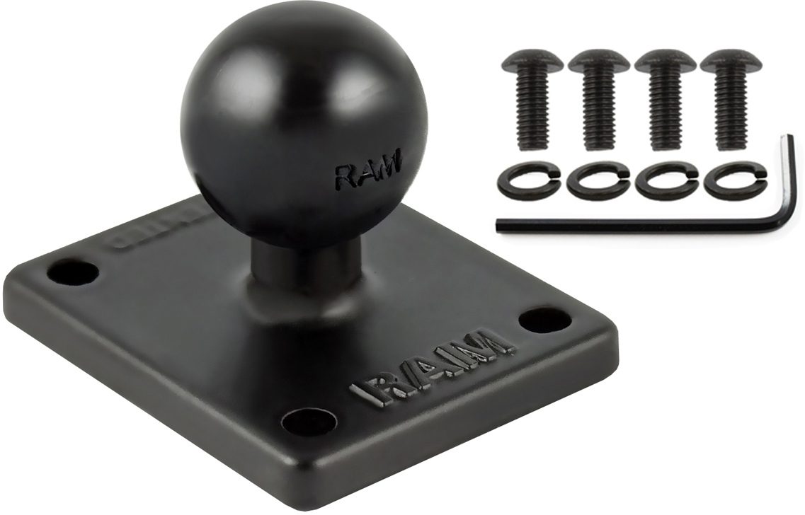 2X 1.7" ADAPTER BASE WITH 1" BALL