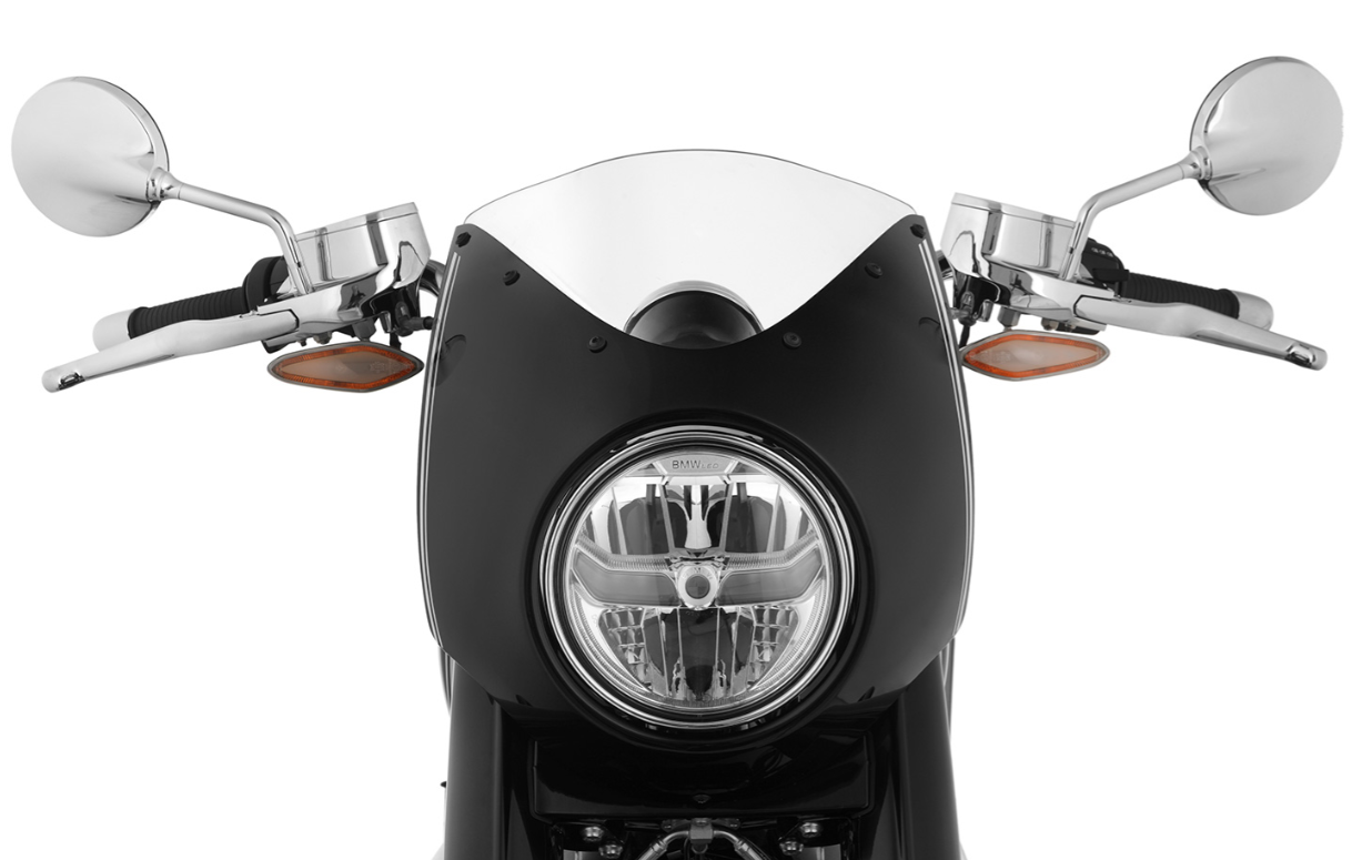 Wunderlich BMW R 18 "Rock 'n' Roll" Koplampkuip Blackstorm Metallic met witte bies/Blackstorm Metall foto 3