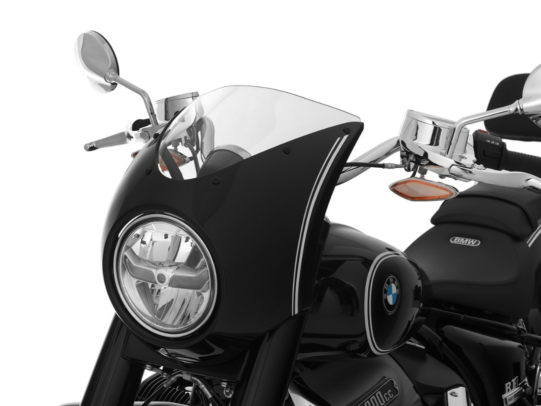 Wunderlich BMW R 18 "Rock 'n' Roll" Koplampkuip Blackstorm Metallic met witte bies/Blackstorm Metall foto 4
