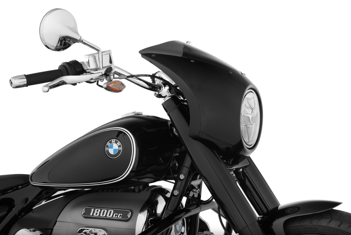 Wunderlich BMW R 18 "Rock 'n' Roll" Koplampkuip Blackstorm Metallic met witte bies/Blackstorm Metall foto 5