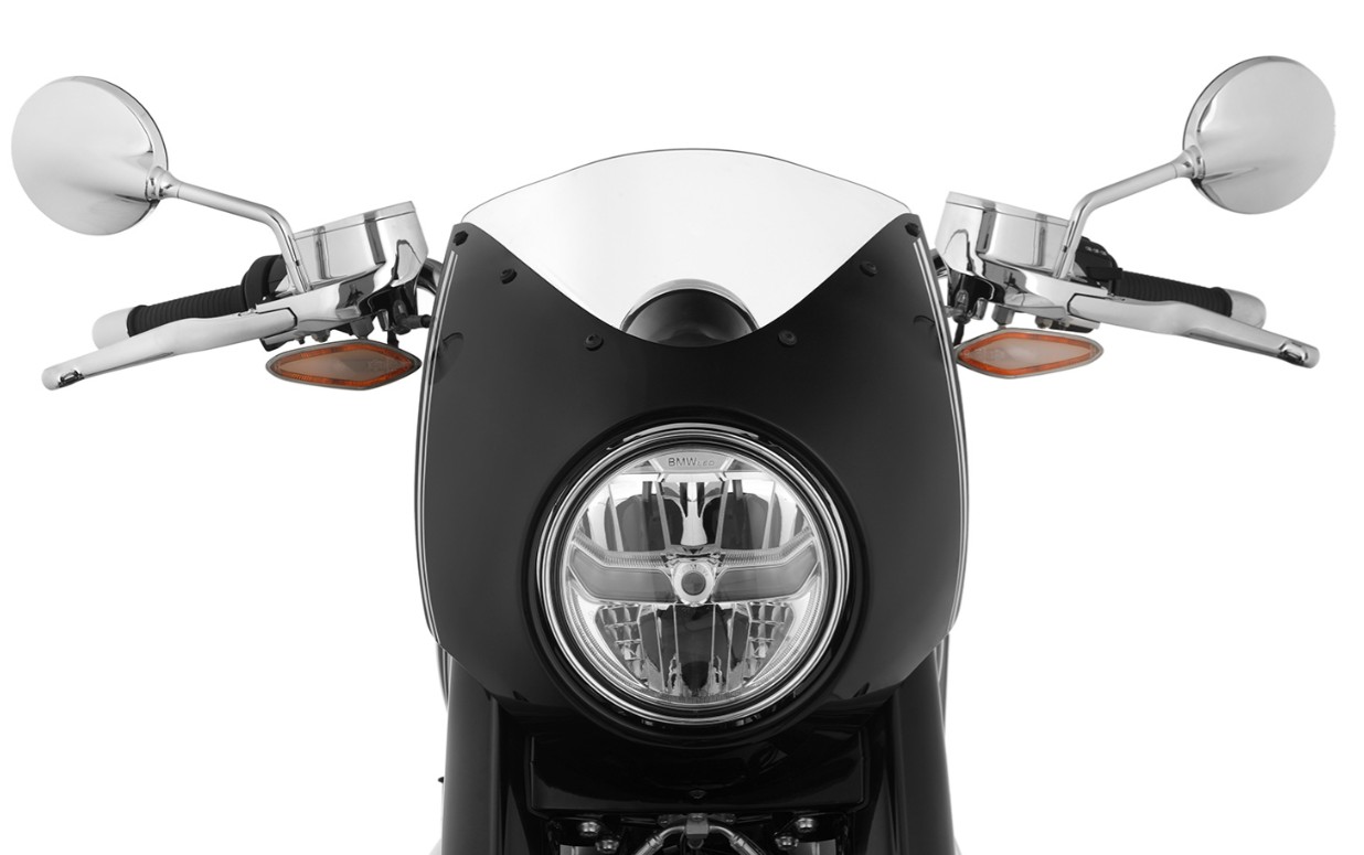 Wunderlich BMW R 18 "Rock 'n' Roll" Koplampkuip Blackstorm Metallic met witte bies/Blackstorm Metall foto 3