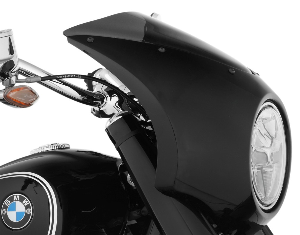 Wunderlich BMW R 18 "Rock 'n' Roll" Koplampkuip Blackstorm Metallic met witte bies/Blackstorm Metall foto 6