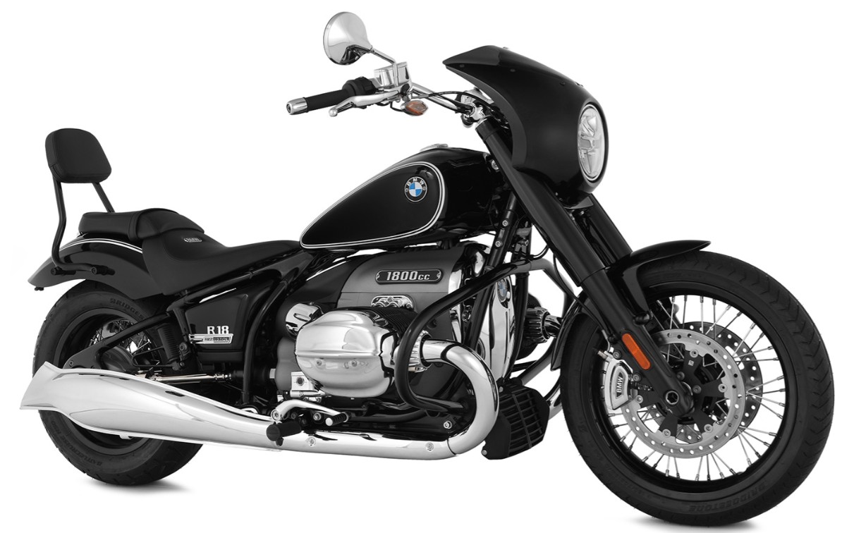 Wunderlich BMW R 18 "Rock 'n' Roll" Koplampkuip Blackstorm Metallic met witte bies/Blackstorm Metall foto 8