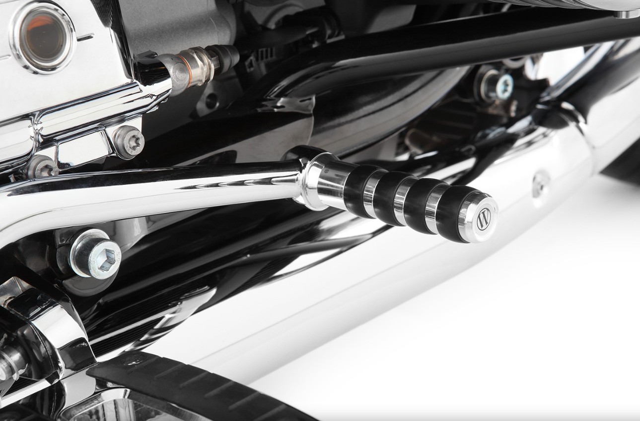 Wunderlich R18 rempedaalverlenging voor modellen met voetsteunen - zwart of chroom foto 5