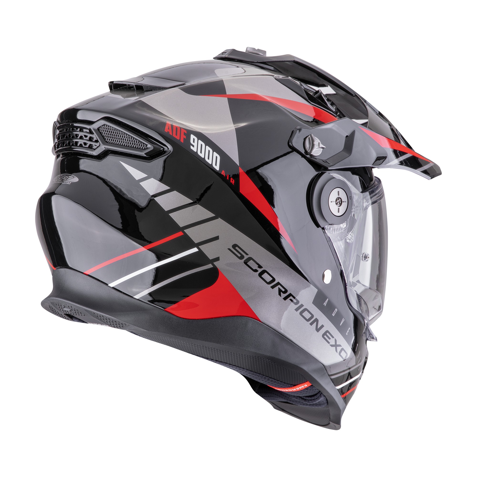 Scorpion ADF9000 - FEAT - zwart / zilver / rood foto 3