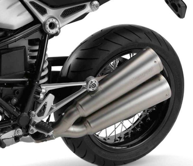 BMW R nineT 2016, Pure, Scrambler, Racer, Urban G/S Akrapovic uitlaatdemper.