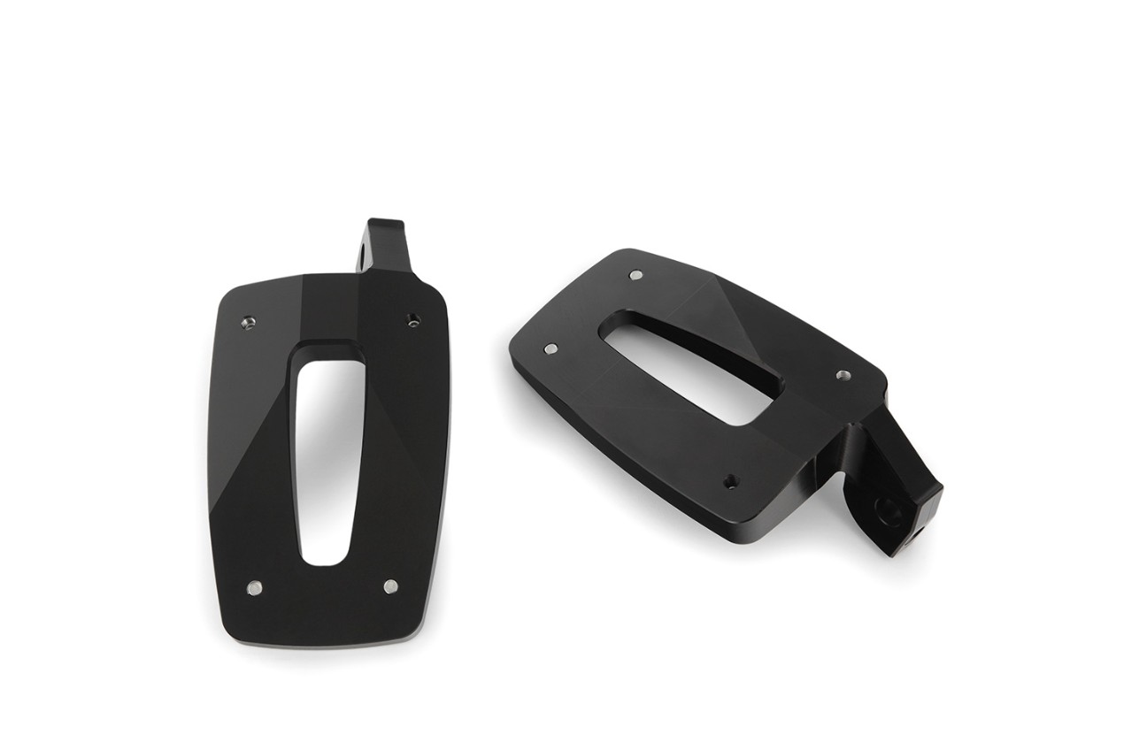 Wunderlich R18 Lage passagiersvoetsteunset ERGO-COMFORT - zwart of chroom foto 2