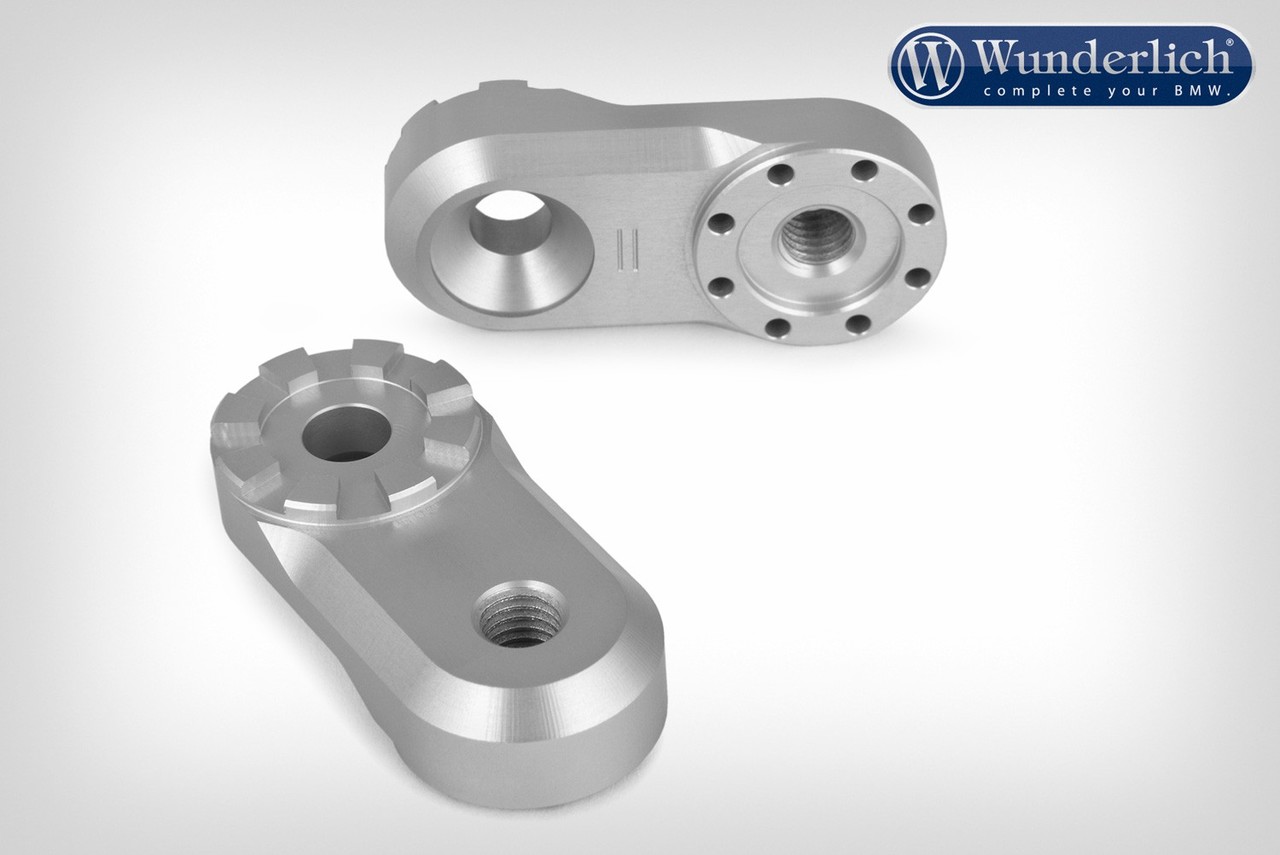 Wunderlich EVO1 adapter 30mm-zilver-paar