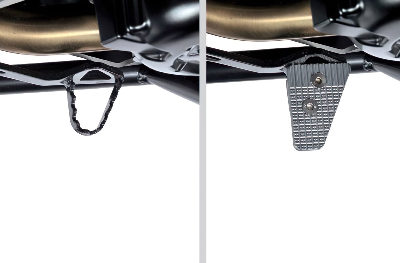 Wunderlich F 650/700/800 Rempedaal vergroting titanium / zilver foto 2