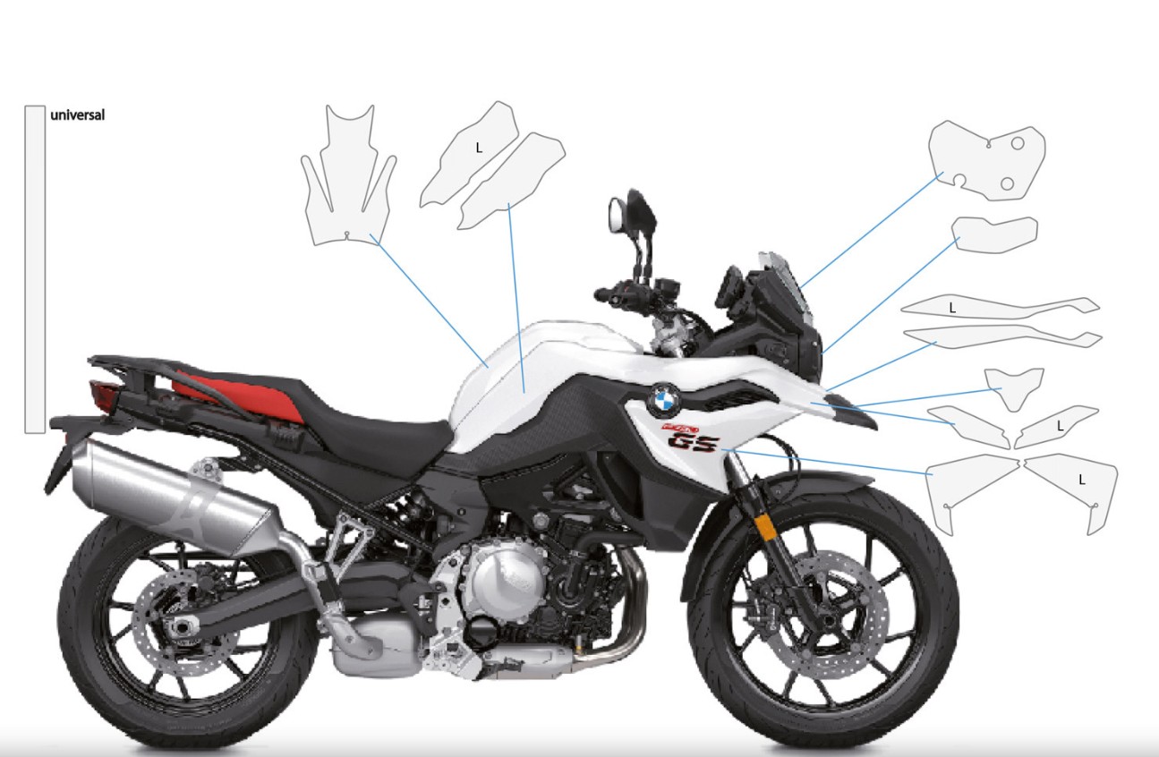 Wunderlich Lakbeschermingsfolie complete set,PremiumShield« - transparant