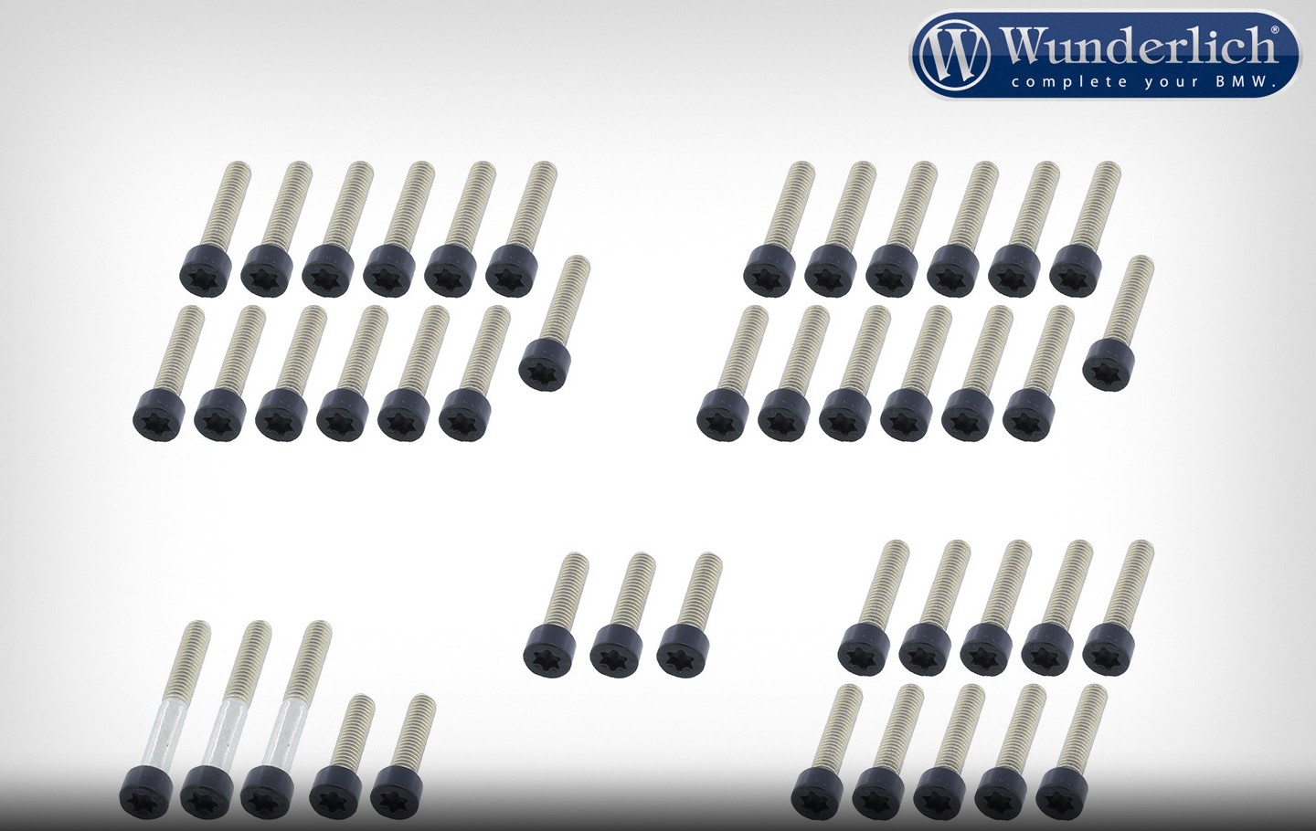 Wunderlich Motorschroefset Torx - zwart.