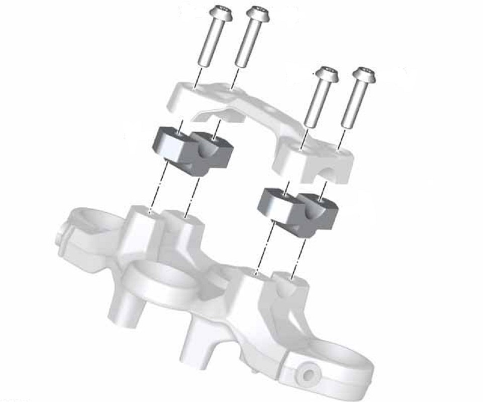 BMW R 1250 GS/A Set Stuurverhoging  30 mm