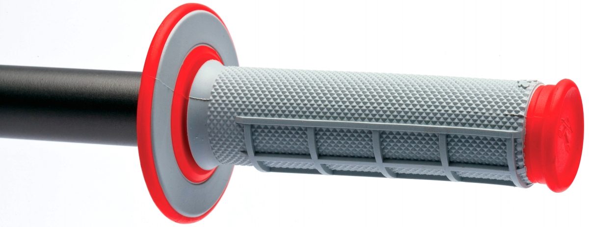 GREY/RED TAPERED DUAL COMPOUND GRIPS