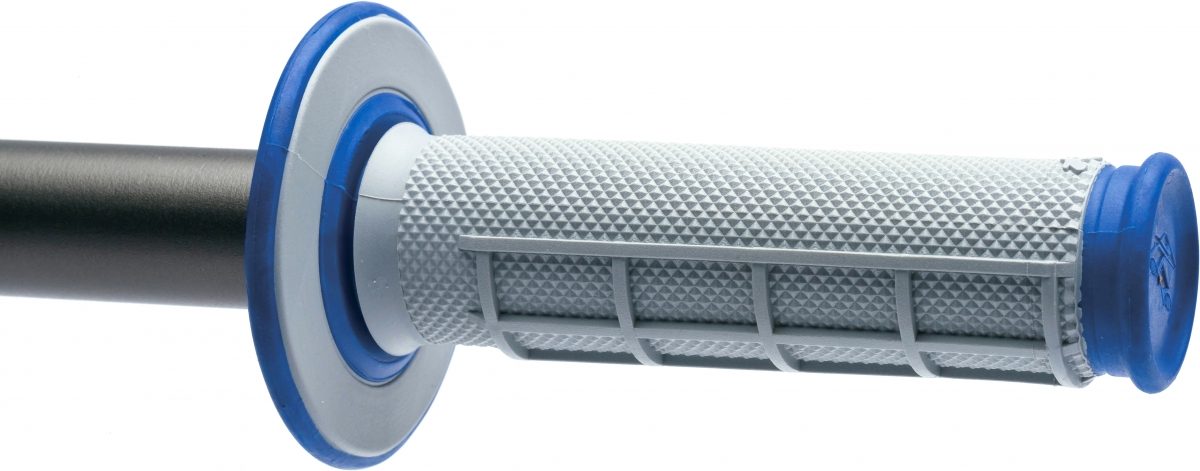 GREY/BLUE TAPERED DUAL COMPOUND GRIPS