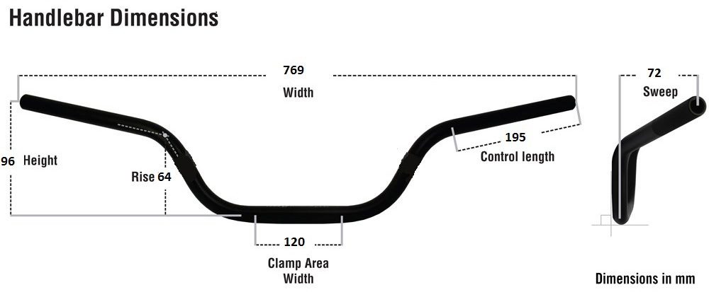 HANDLEBAR FATBAR BLACK 814 foto 4