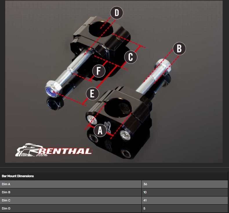BAR CL060 MOUNTS FATBAR36-36MM foto 2