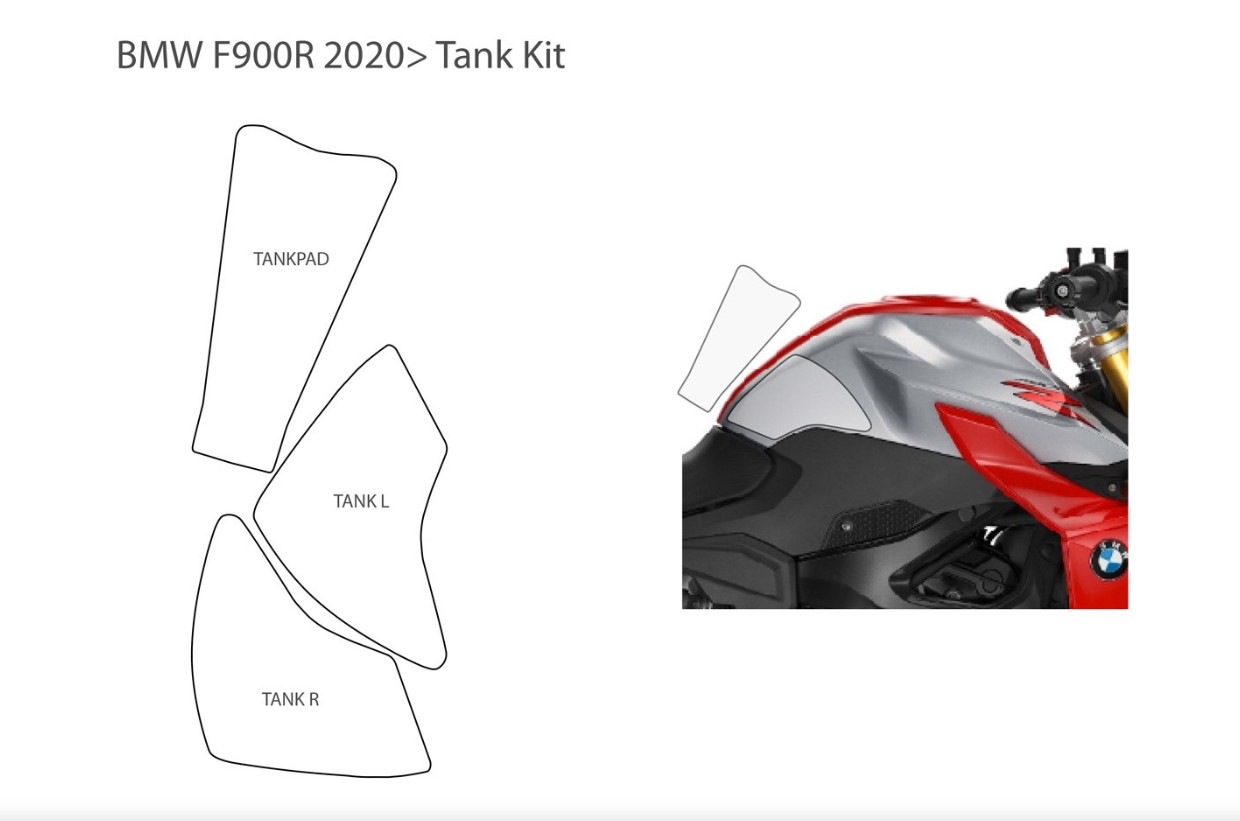 Wunderlich F 900 R Tankbeschermfolie / Complete set