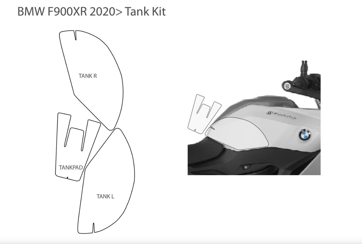 Wunderlich F 900 XR Tankbeschermfolie / Complete set