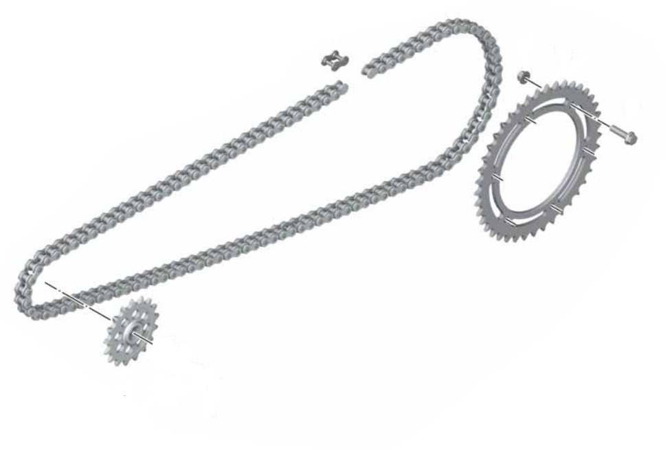 BMW G 310 GS/R Endurance ketting (M) en tandwielen foto 5