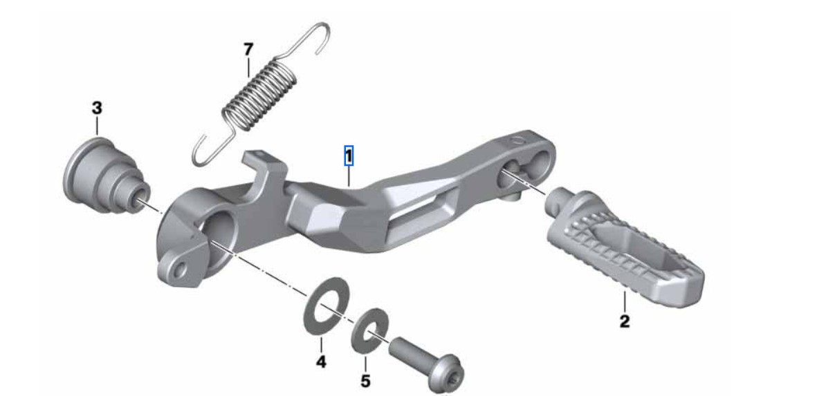 BMW R 1250 R/RS Voetremhendel en schakelpedaal Option 719 Shadow