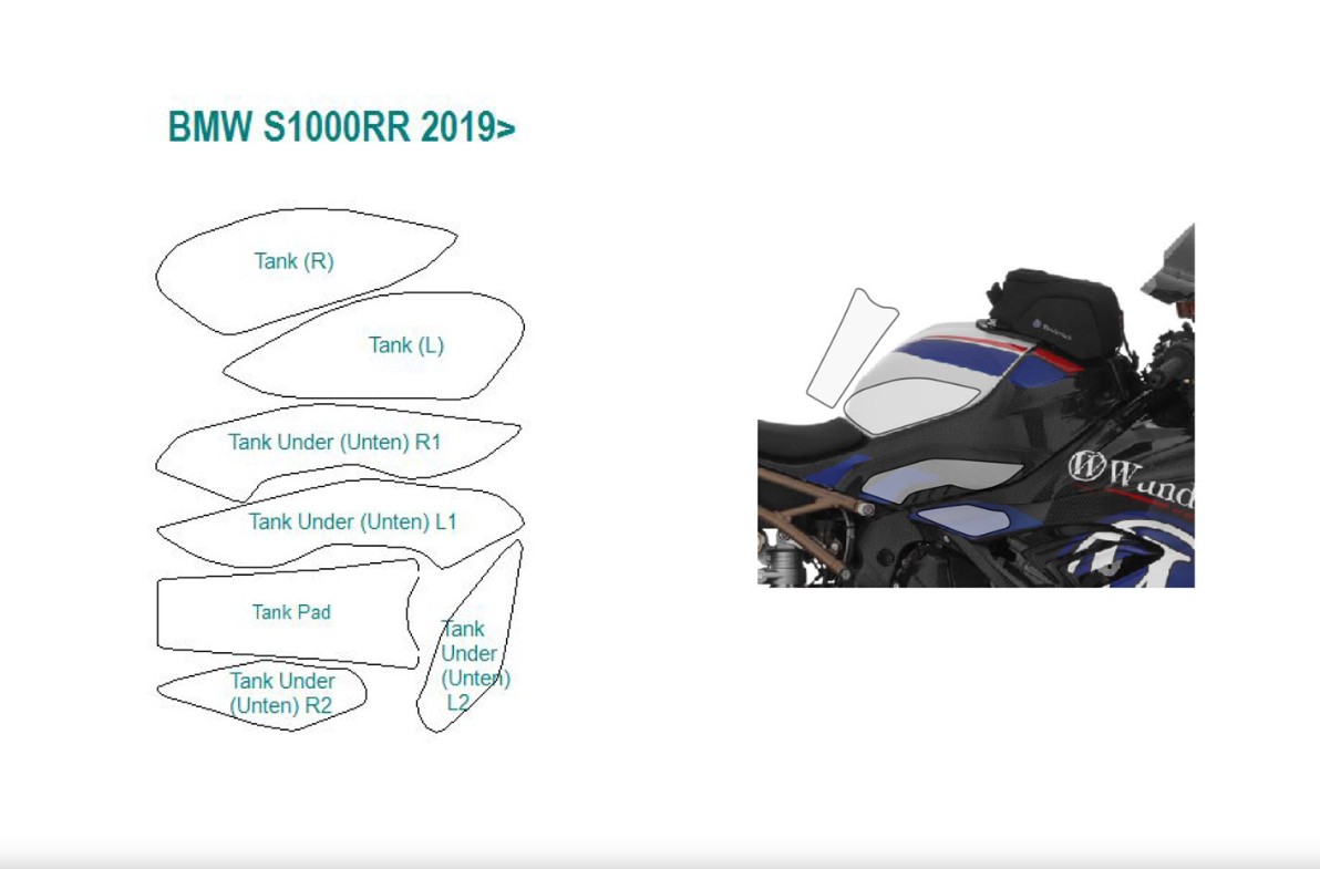 Wunderlich M/S 1000 RR Tankbeschermfolie