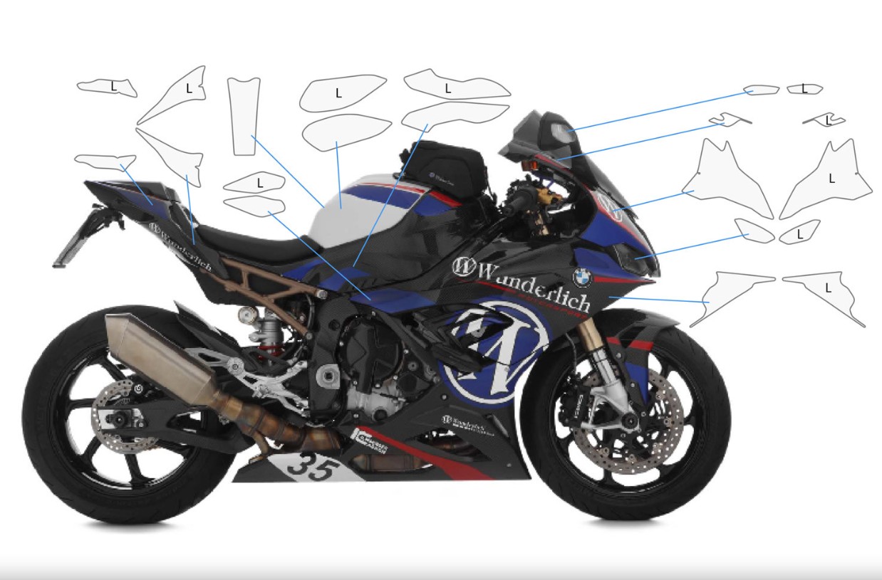 Wunderlich M/S 1000 RR Tankbeschermfolie foto 6