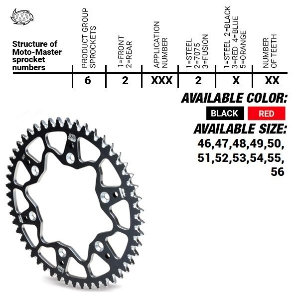REAR ALU 47T, BLACK, 420