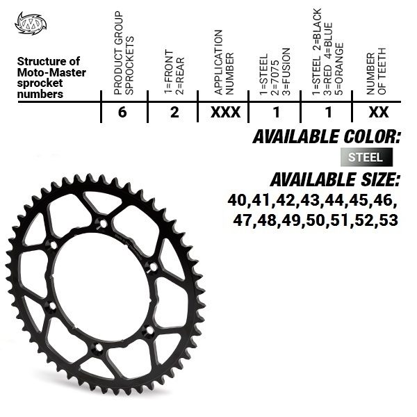 REAR STEEL ULTRALIGHT 52T, 520