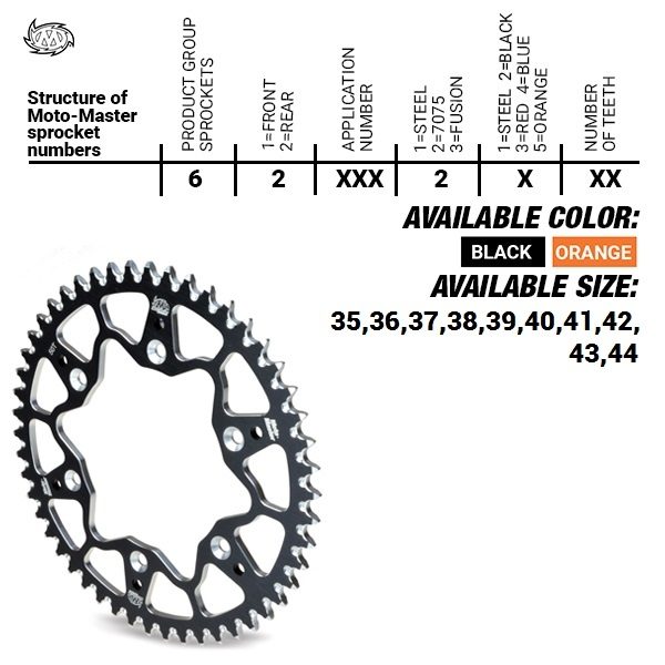 REAR ALU 39T, BLACK, 415