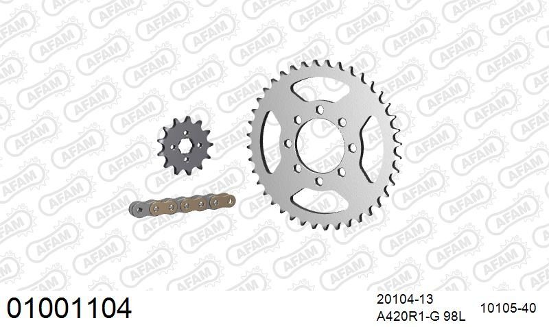 420R1 98 AR (CLIP) GOLD & SPROCKETS