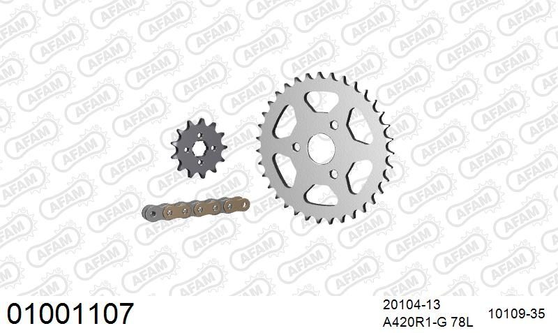 420R1 78 AR (CLIP) GOLD & SPROCKETS
