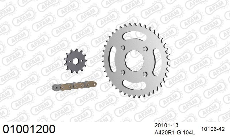 420R1 104 AR (CLIP) GOLD & SPROCKETS