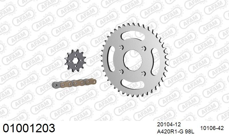 420R1 98 AR (CLIP) GOLD & SPROCKETS
