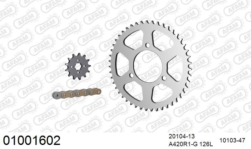 420R1 126 AR (CLIP) GOLD & SPROCKETS