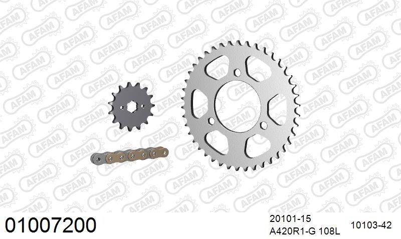 420R1 108 AR (CLIP) GOLD & SPROCKETS