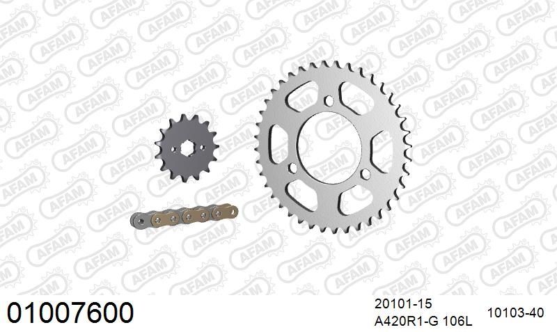 420R1 106 AR (CLIP) GOLD & SPROCKETS