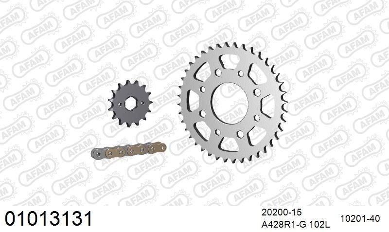 428R1 102 AR (CLIP) GOLD & SPROCKETS