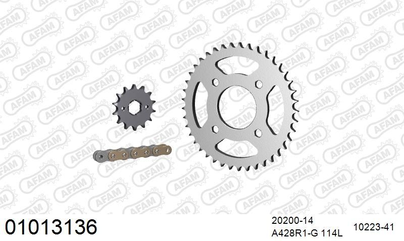 428R1 114 AR (CLIP) GOLD & SPROCKETS