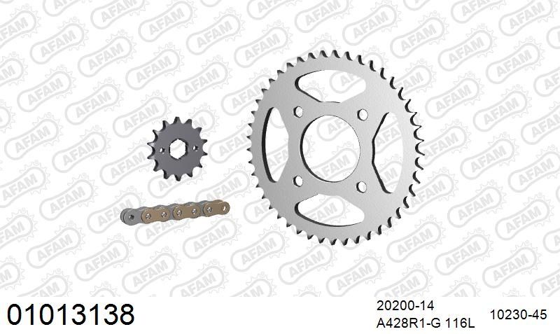 428R1 116 AR (CLIP) GOLD & SPROCKETS