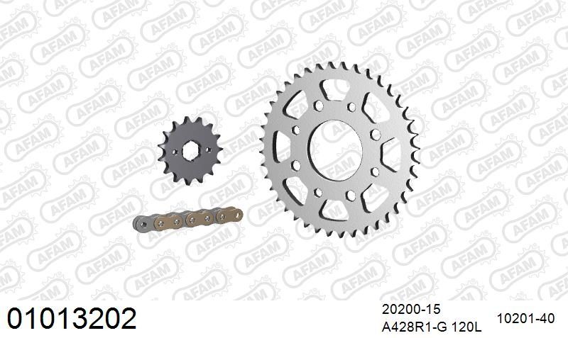 428R1 120 AR (CLIP) GOLD & SPROCKETS