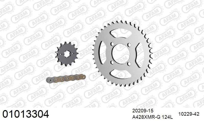 428XMR2 124 AR (CLIP) GOLD & SPROCKETS